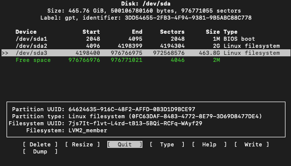 sda3 is my boot drive. The interface may be different according to your Linux distro.